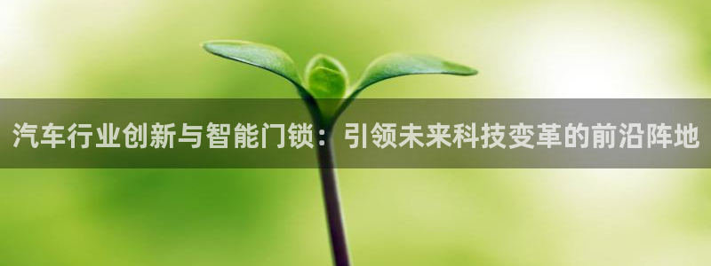 富联娱乐 找86555：汽车行业创新与智能门锁：引领未来科技