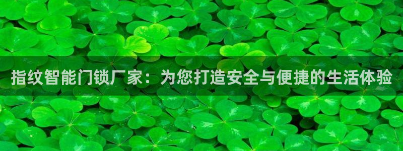 富联娱乐平台特点和优势：指纹智能门锁厂家：为您打造安全与便捷