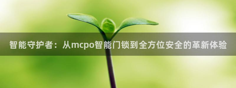 富联娱乐首页在哪：智能守护者：从mcpo智能门锁到全方位安全