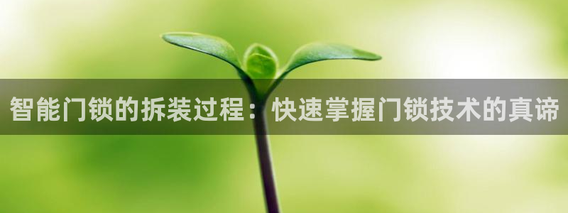 富联娱乐官网登录入口下载：智能门锁的拆装过程：快速掌握门锁技