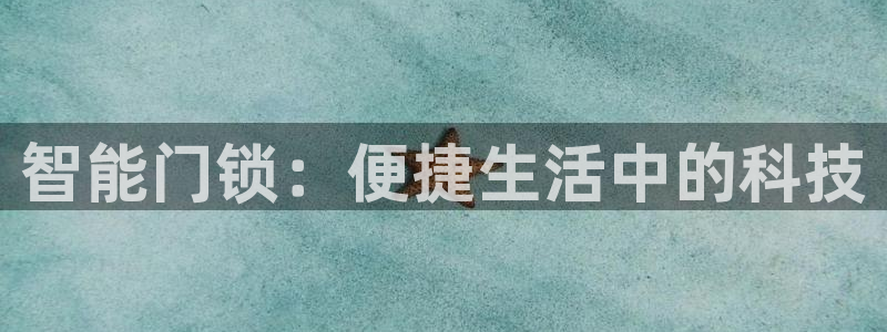 富联娱乐注册认判官333OO：智能门锁：便捷生活中的科技