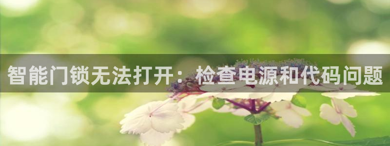 富联娱乐主管是谁啊老板：智能门锁无法打开：检查电源和代码问题