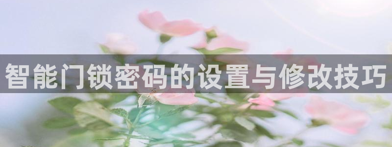 富联娱乐平台是什么平台：智能门锁密码的设置与修改技巧