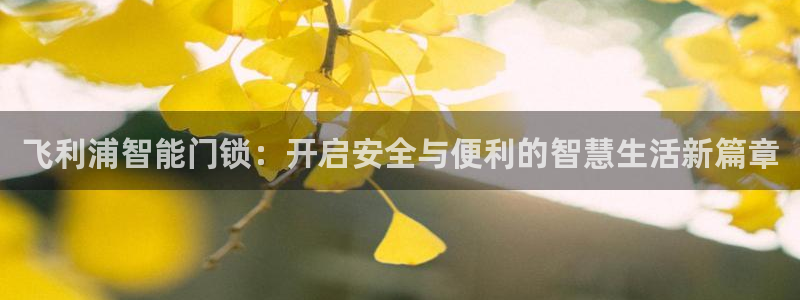 富联娱乐账号注册：飞利浦智能门锁：开启安全与便利的智慧生活新